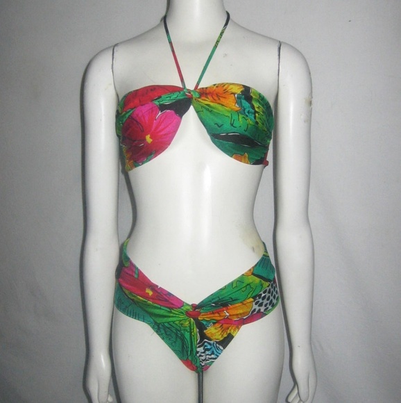 SOLDVTG GOTTEX 2PC BIKINI HALTER SWIM BATHING SUIT - Picture 1 of 4